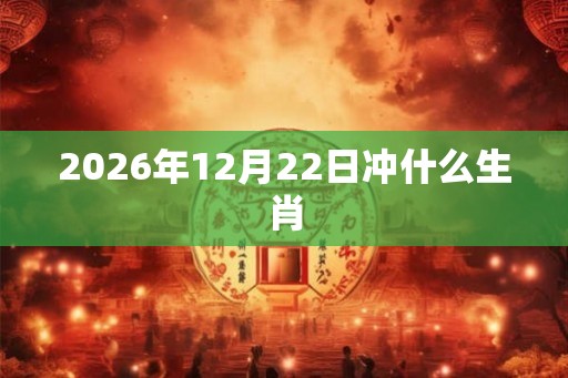 2026年12月22日冲什么生肖