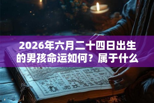 2026年六月二十四日出生的男孩命运如何？属于什么命