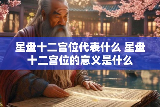 星盘十二宫位代表什么 星盘十二宫位的意义是什么
