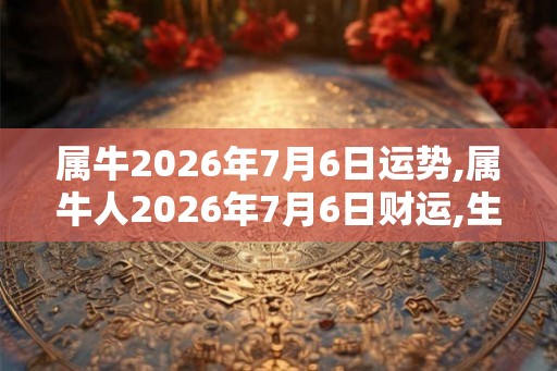 属牛2026年7月6日运势,属牛人2026年7月6日财运,生肖牛2026年7月6日运势