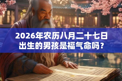 2026年农历八月二十七日出生的男孩是福气命吗？