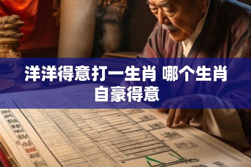 洋洋得意打一生肖 哪个生肖自豪得意