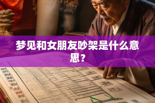 梦见和女朋友吵架是什么意思？