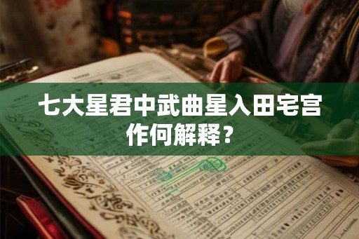 七大星君中武曲星入田宅宫作何解释? 七大星君中武曲星入田宅宫作何解释?