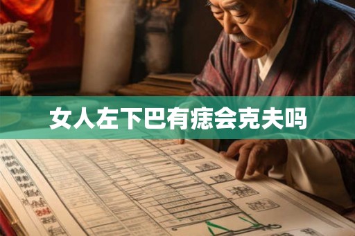 女人左下巴有痣会克夫吗