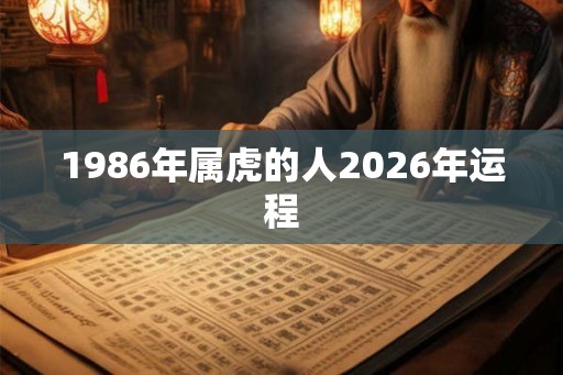 1986年属虎的人2026年运程
