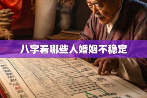 八字看哪些人婚姻不稳定