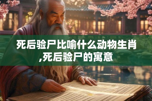 死后验尸比喻什么动物生肖,死后验尸的寓意