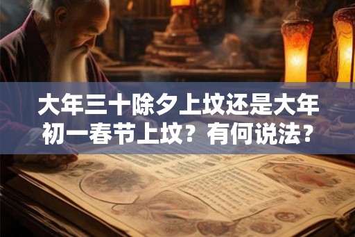 大年三十除夕上坟还是大年初一春节上坟?有何说法? 大年三十除夕上坟还是大年初一春节上坟?有何说法?