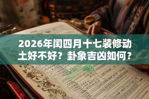 2026年闰四月十七装修动土好不好？卦象吉凶如何？