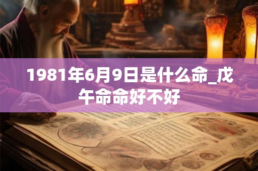 1981年6月9日是什么命_戊午命命好不好