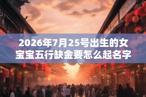 2026年7月25号出生的女宝宝五行缺金要怎么起名字 2026年7月25号出生的女宝宝五行缺金要怎么起名字