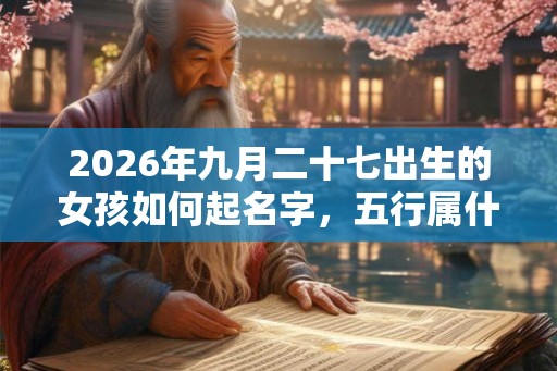 2026年九月二十七出生的女孩如何起名字，五行属什么