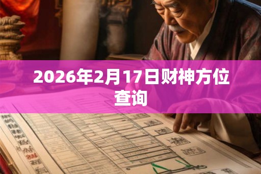 2026年2月17日财神方位查询