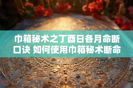 巾箱秘术之丁酉日各月命断口诀 如何使用巾箱秘术断命