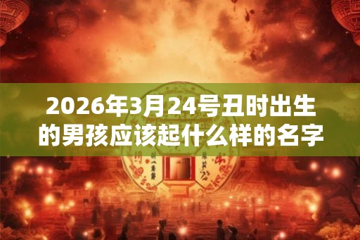 2026年3月24号丑时出生的男孩应该起什么样的名字