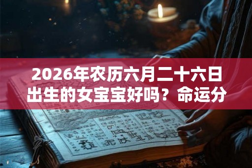 2026年农历六月二十六日出生的女宝宝好吗？命运分析大全