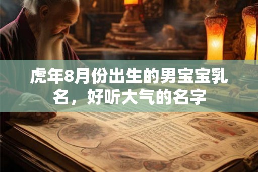 虎年8月份出生的男宝宝乳名，好听大气的名字