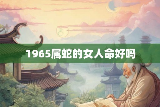 1965属蛇的女人命好吗