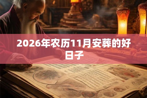 2026年农历11月安葬的好日子