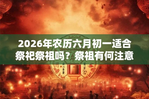 2026年农历六月初一适合祭祀祭祖吗？祭祖有何注意事项？