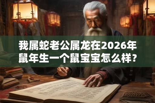 我属蛇老公属龙在2026年鼠年生一个鼠宝宝怎么样？