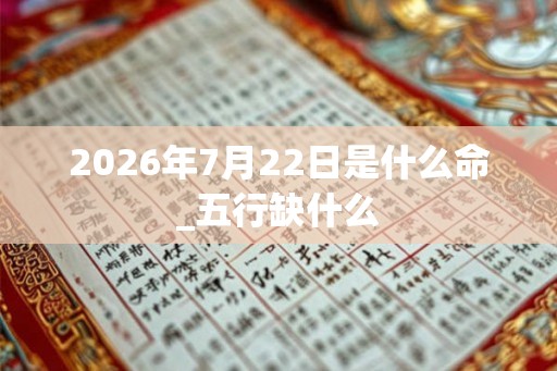 2026年7月22日是什么命_五行缺什么 2026年7月22日是什么命_五行缺什么