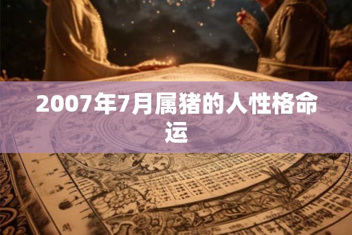 2007年7月属猪的人性格命运