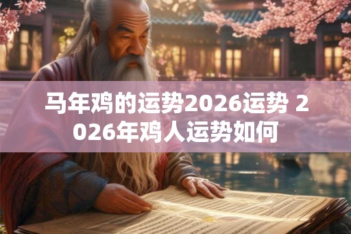 马年鸡的运势2026运势 2026年鸡人运势如何