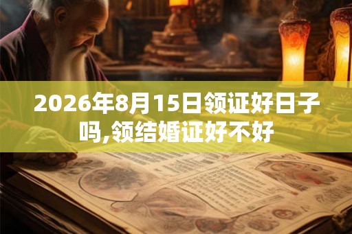 2026年8月15日领证好日子吗,领结婚证好不好 2026年8月15日领证好日子吗,领结婚证好不好