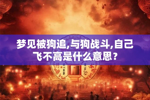 梦见被狗追,与狗战斗,自己飞不高是什么意思？