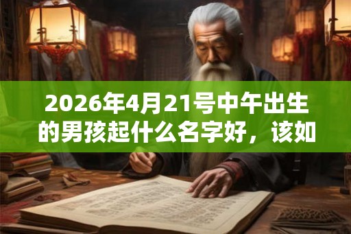 2026年4月21号中午出生的男孩起什么名字好，该如何取名？