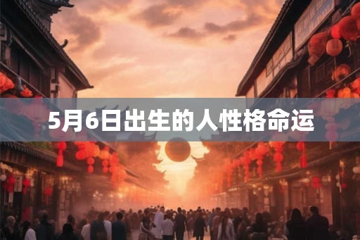 5月6日出生的人性格命运
