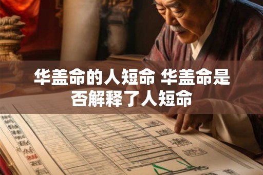 华盖命的人短命 华盖命是否解释了人短命 华盖命的人短命 华盖命是否解释了人短命