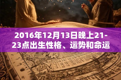 2016年12月13日晚上21-23点出生性格、运势和命运