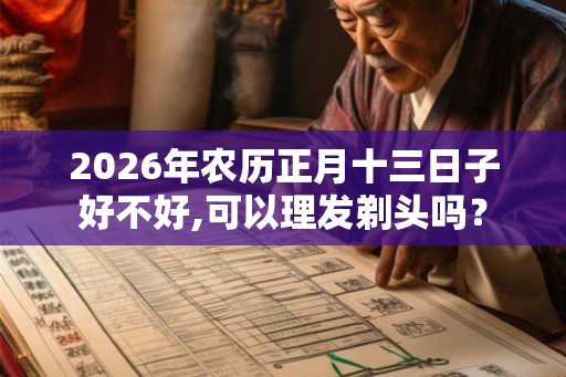 2026年农历正月十三日子好不好,可以理发剃头吗？