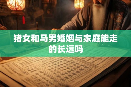 猪女和马男婚姻与家庭能走的长远吗
