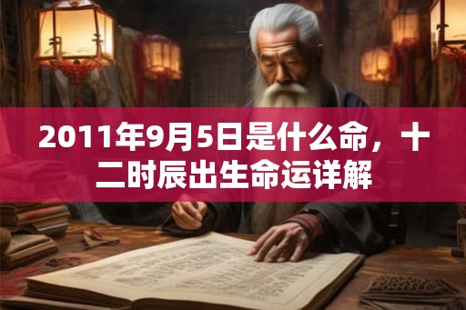 2011年9月5日是什么命，十二时辰出生命运详解