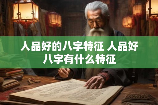 人品好的八字特征 人品好八字有什么特征