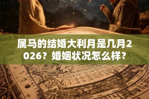 属马的结婚大利月是几月2026？婚姻状况怎么样？