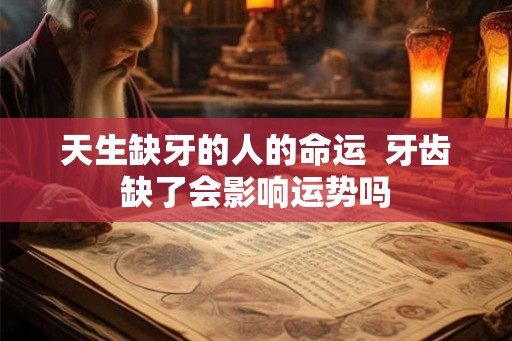 天生缺牙的人的命运  牙齿缺了会影响运势吗