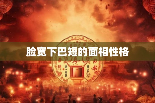 脸宽下巴短的面相性格