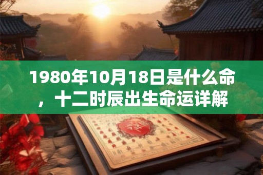 1980年10月18日是什么命，十二时辰出生命运详解