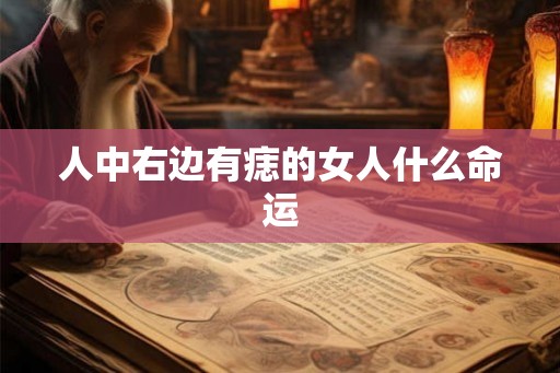 人中右边有痣的女人什么命运