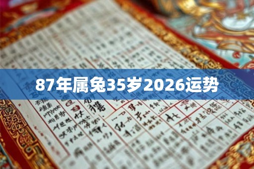 87年属兔35岁2026运势 87年属兔35岁2026运势