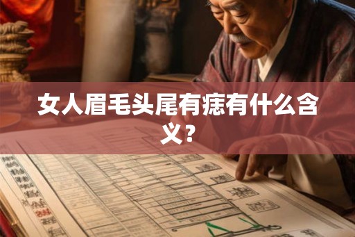 女人眉毛头尾有痣有什么含义？