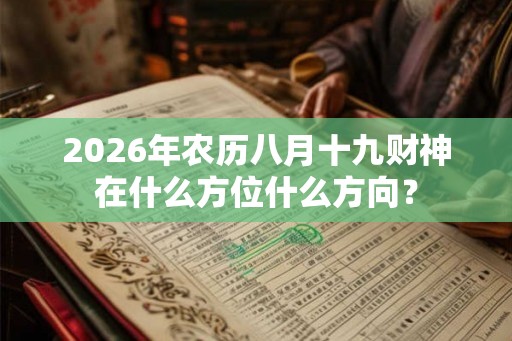 2026年农历八月十九财神在什么方位什么方向？