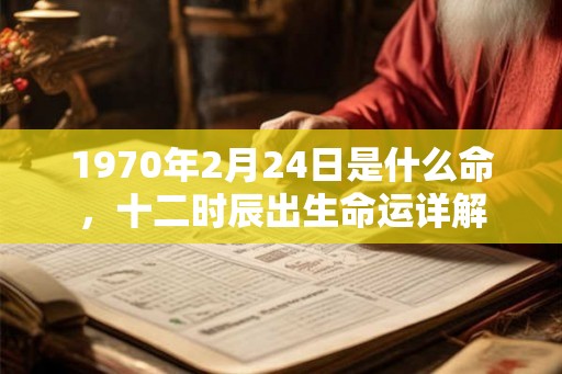 1970年2月24日是什么命，十二时辰出生命运详解