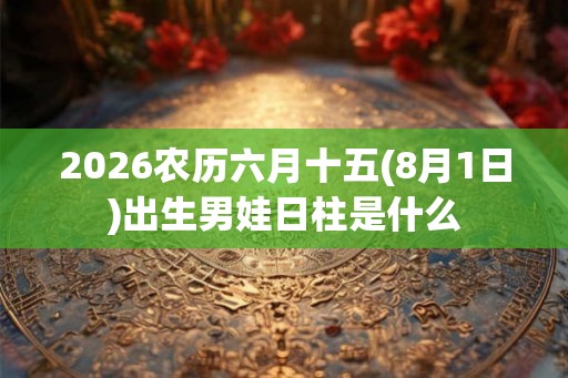 2026农历六月十五(8月1日)出生男娃日柱是什么