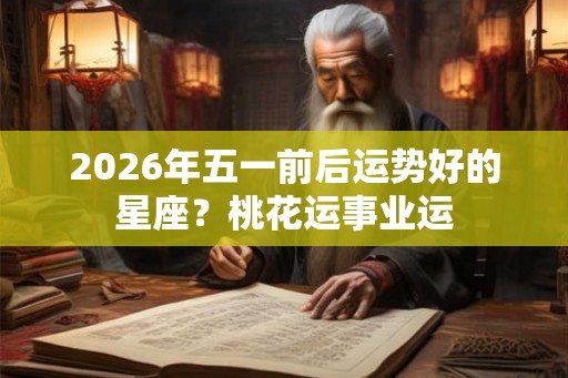 2026年五一前后运势好的星座？桃花运事业运